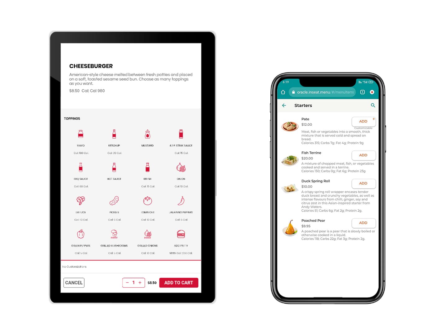 Show Calorie Information on Kiosks & Mobile App