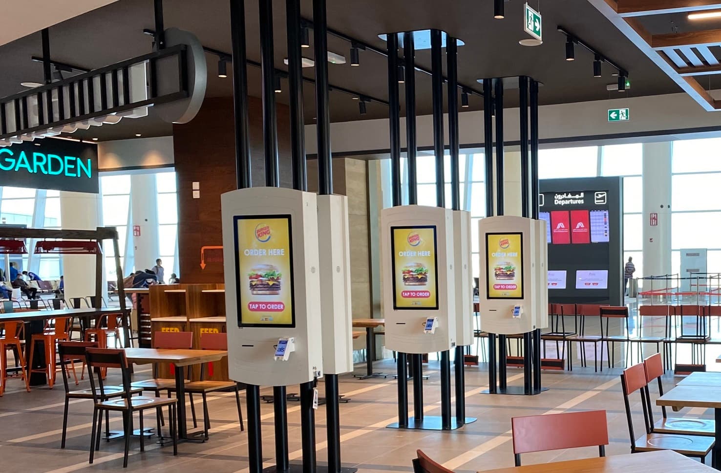 Burger King and KFC stores at new Bahrain Airport Terminal implements XPR's Self Ordering Kiosk